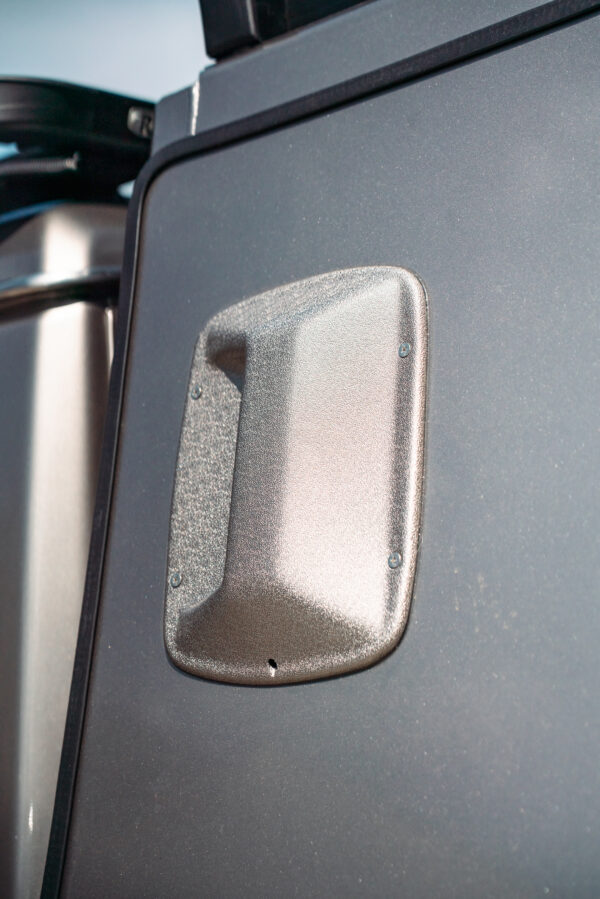 Close-up of custom-made air vent for canopy cooling and dust prevention by Concept Canopies